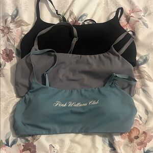 Victoria's Secret Black, Gray, and Teal Sports Bras